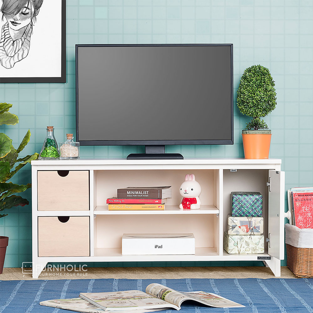 Sandra TV Cabinet (Ivory-Natural)