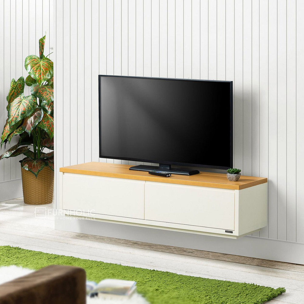 Deacon Low TV Cabinet 120 (Ivory-Natural)