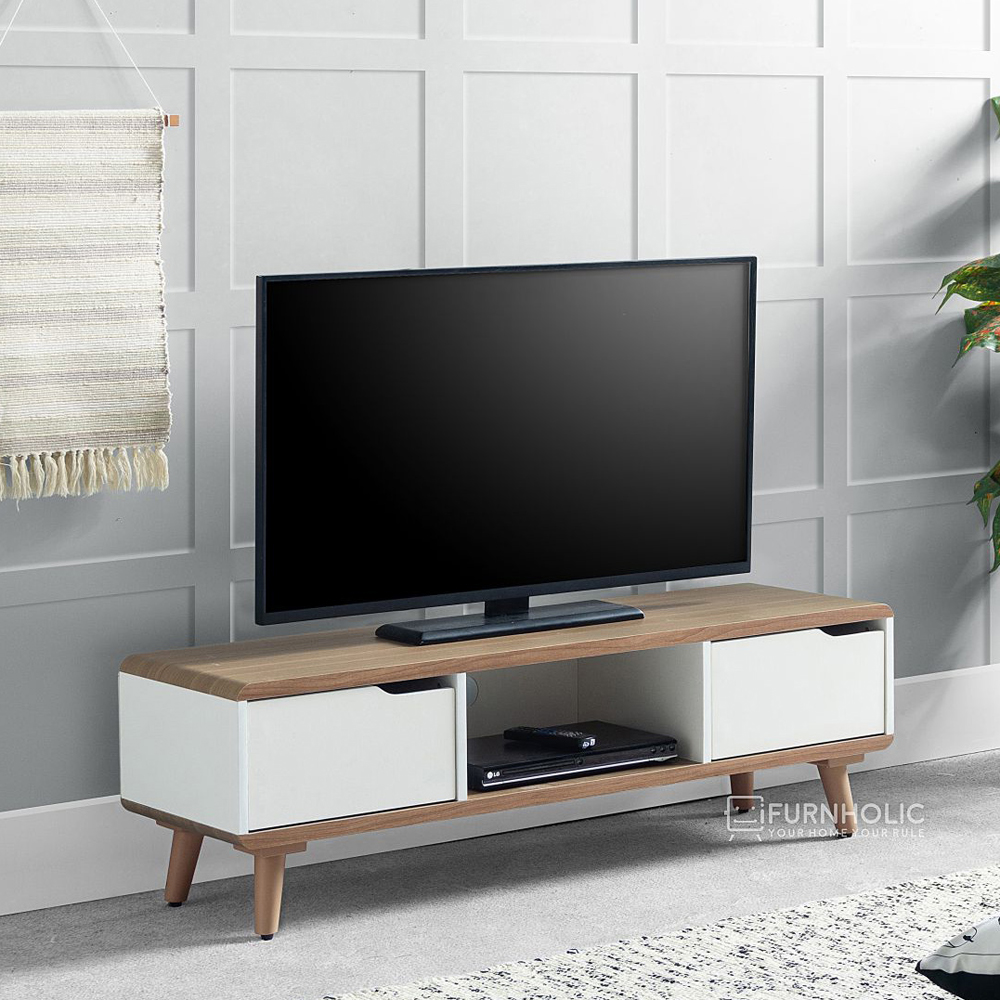 Hanover TV Cabinet (Ivory-Coffee Brown)