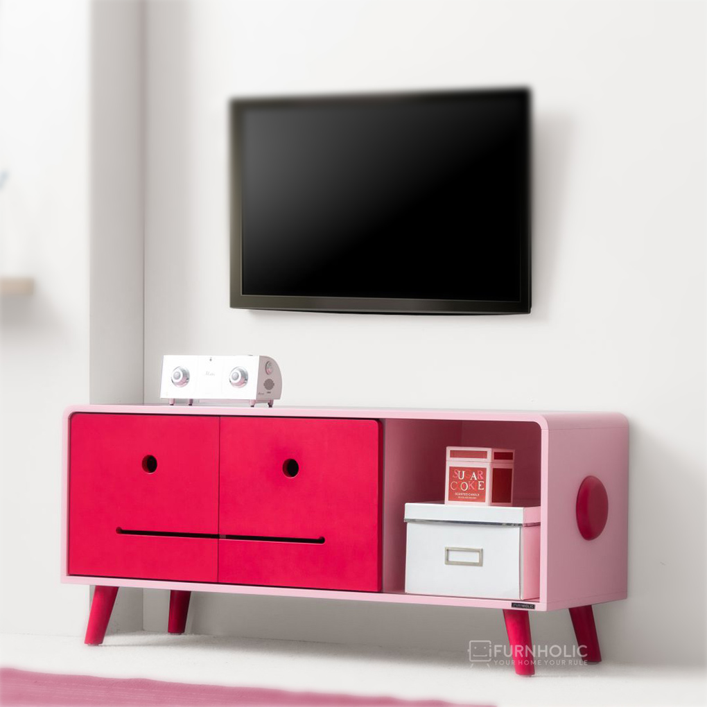 Macaron TV Cabinet (Pink)
