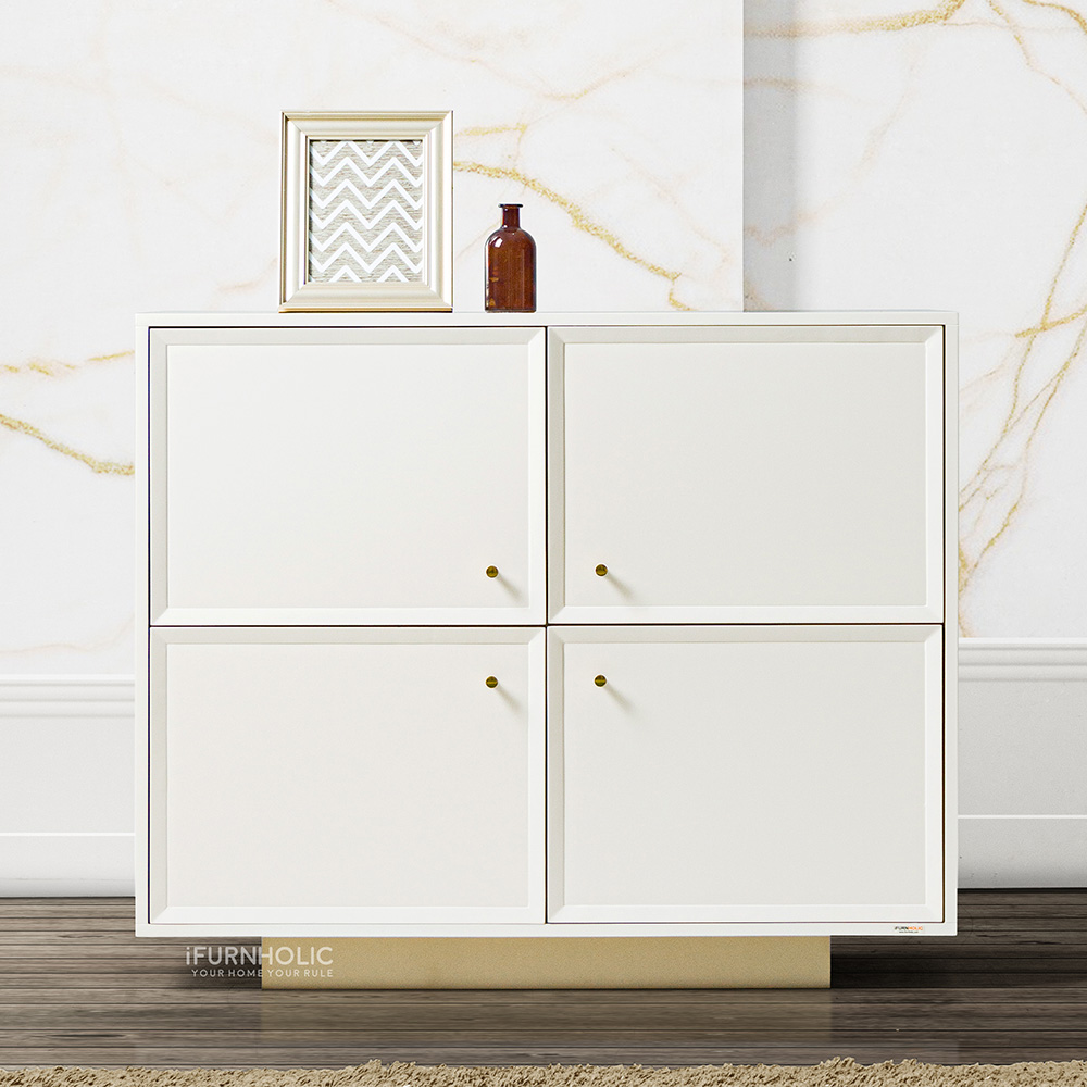 Balancia 4 Storage Sideboard (Ivory-Gold)