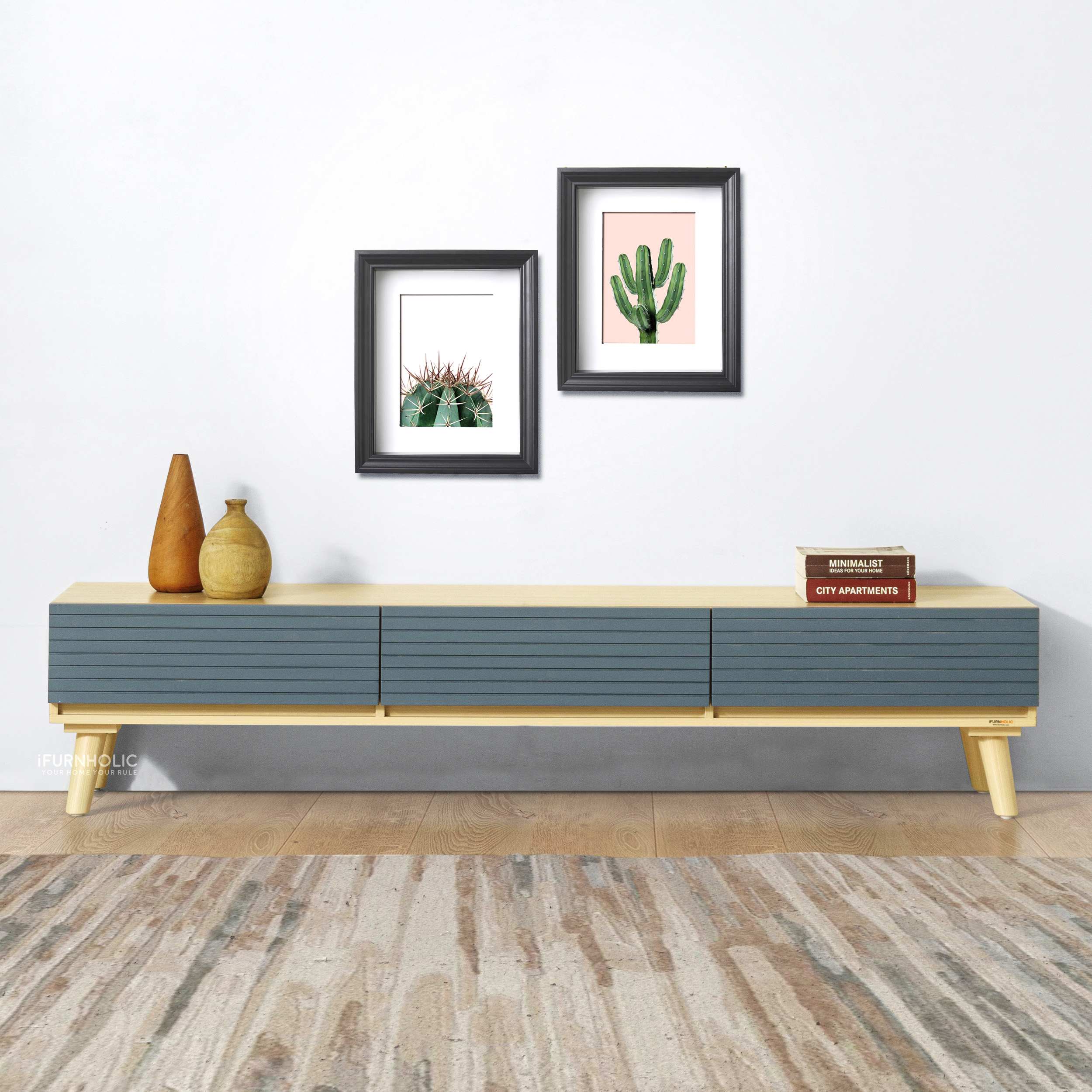 Brix TV Cabinet 140 (Natural-Grey)