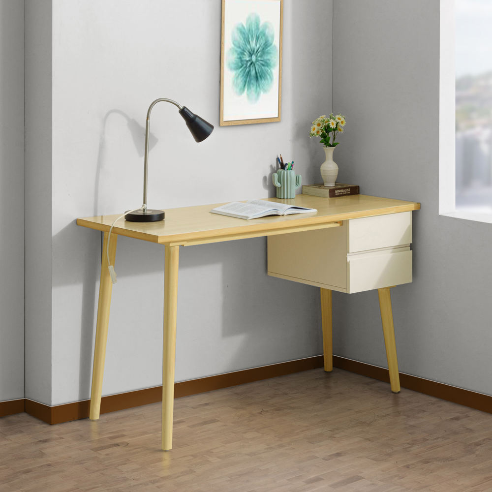 Wendy Scandy Desk (Ivory-Natural)