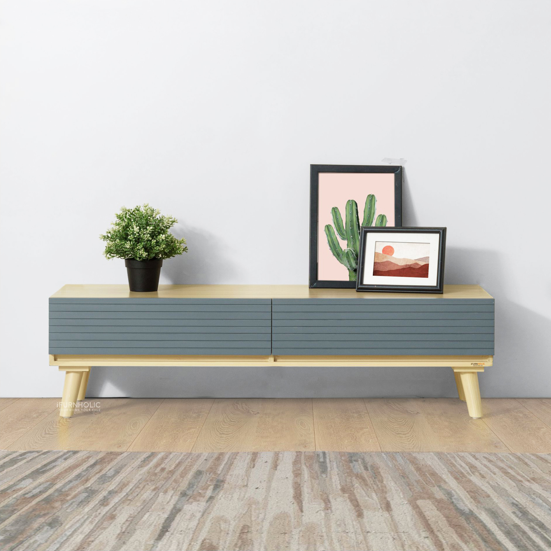 Brix TV Cabinet 110 (Natural-Grey)