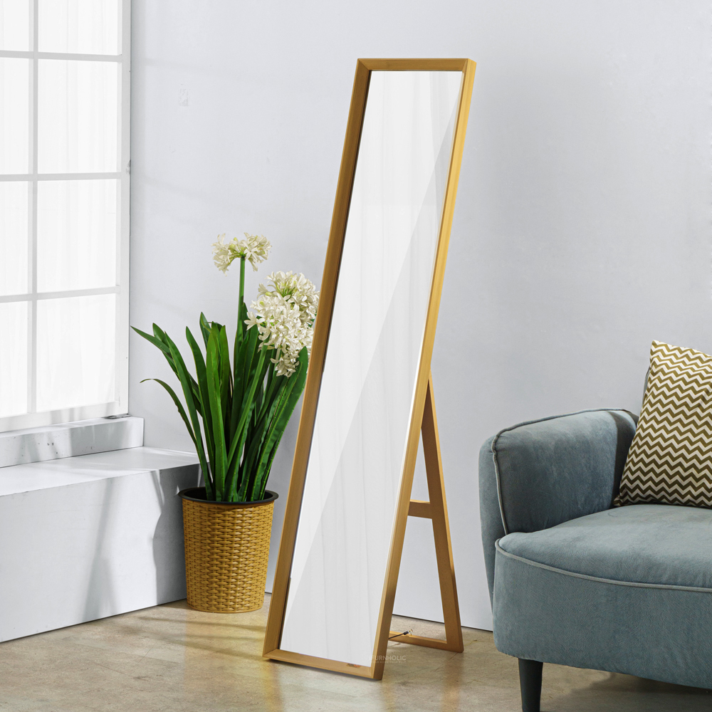 Clara Tall Mirror with stand (Wood)