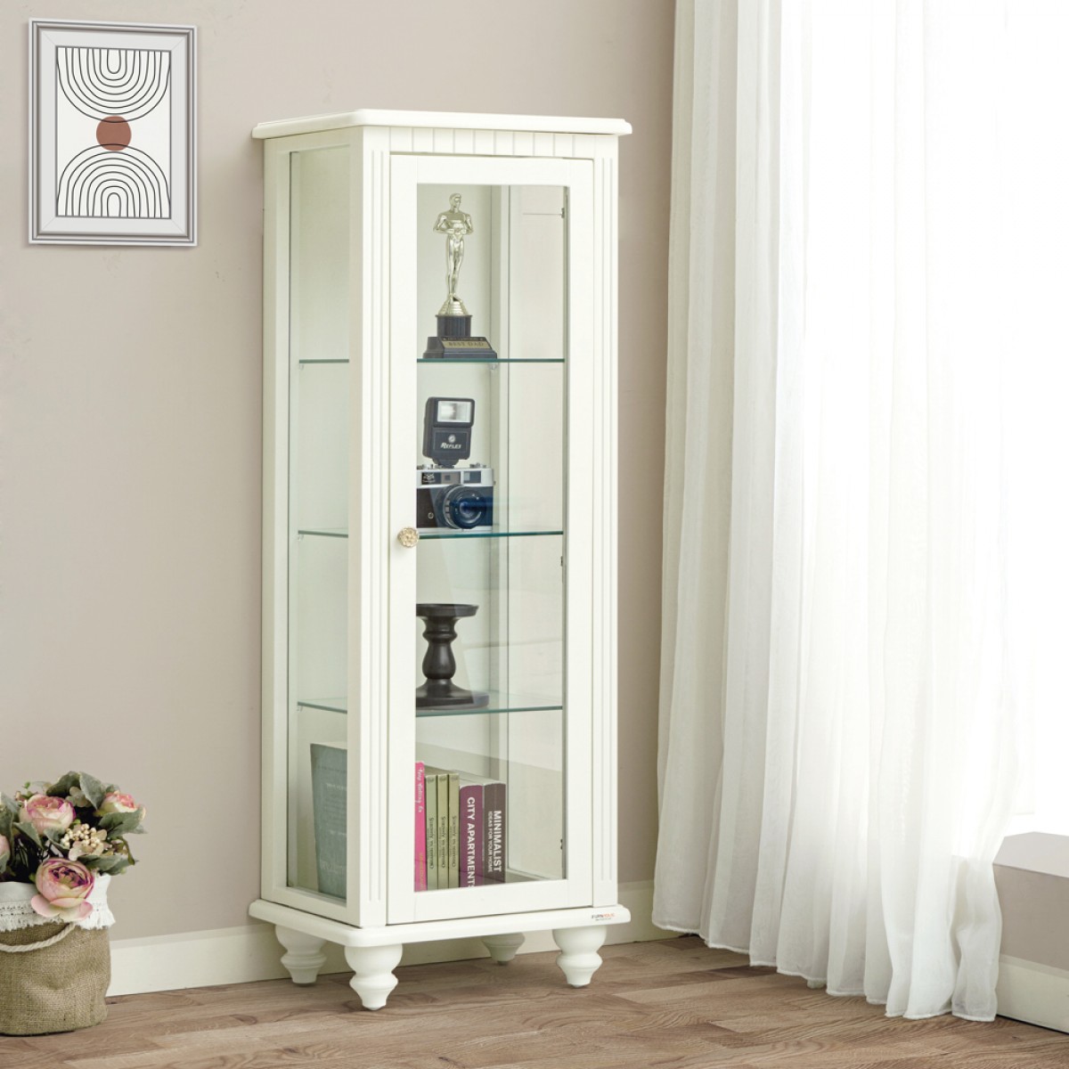 Amandla Display Cabinet (Ivory)