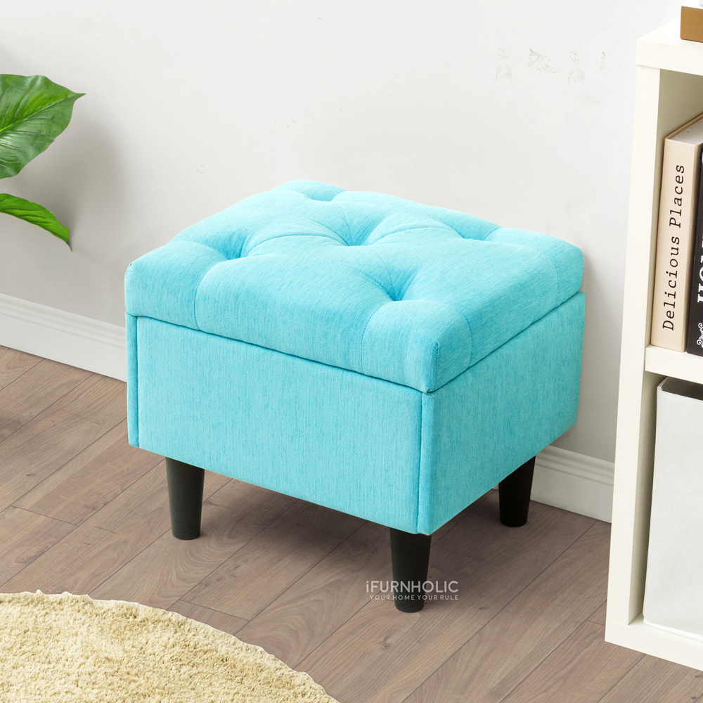 Sabrina Storage Stool (Biru)