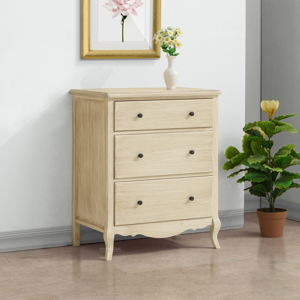 Charlotte 3 Drawers (Rustic-Brown)