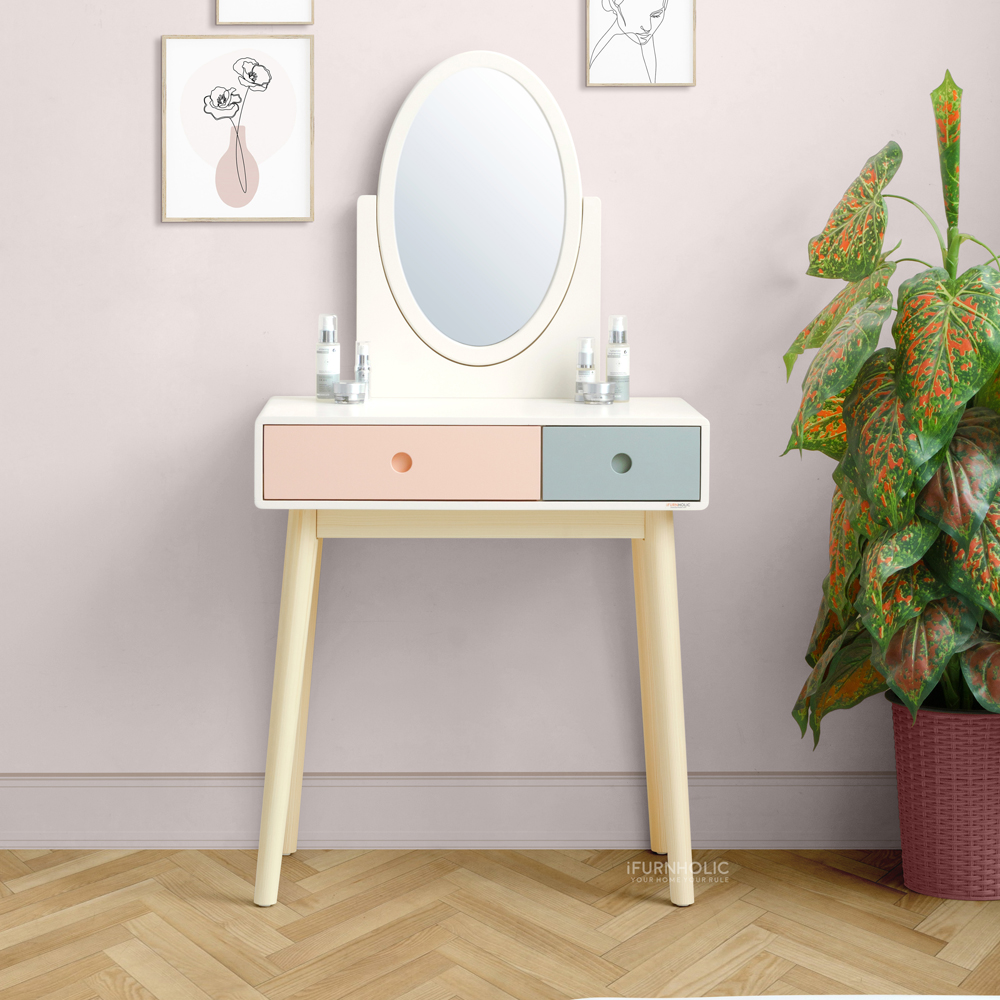 Jovita Vanity Table (Ivory-Natural)