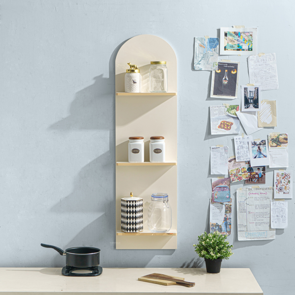 Creta Deco Shelves (L) (Ivory)