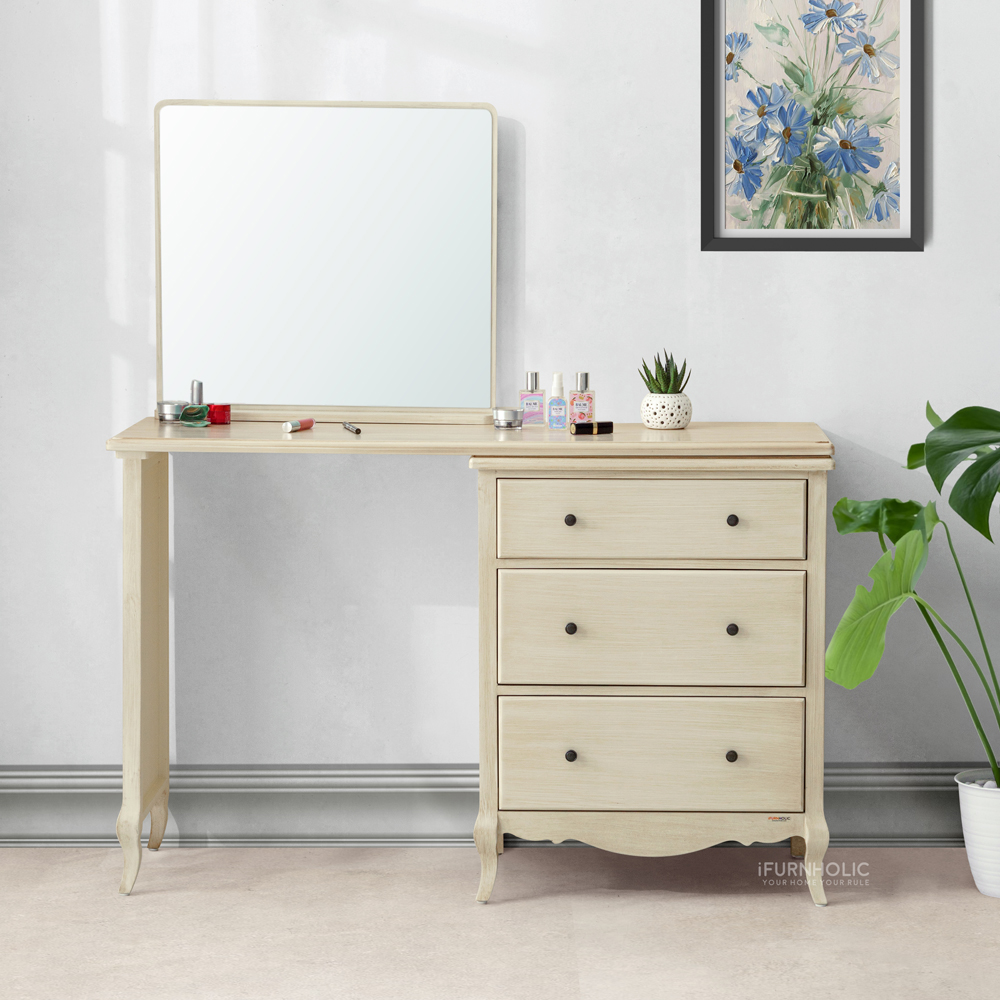 Charlotte Mirror Table (Rustic Brown)