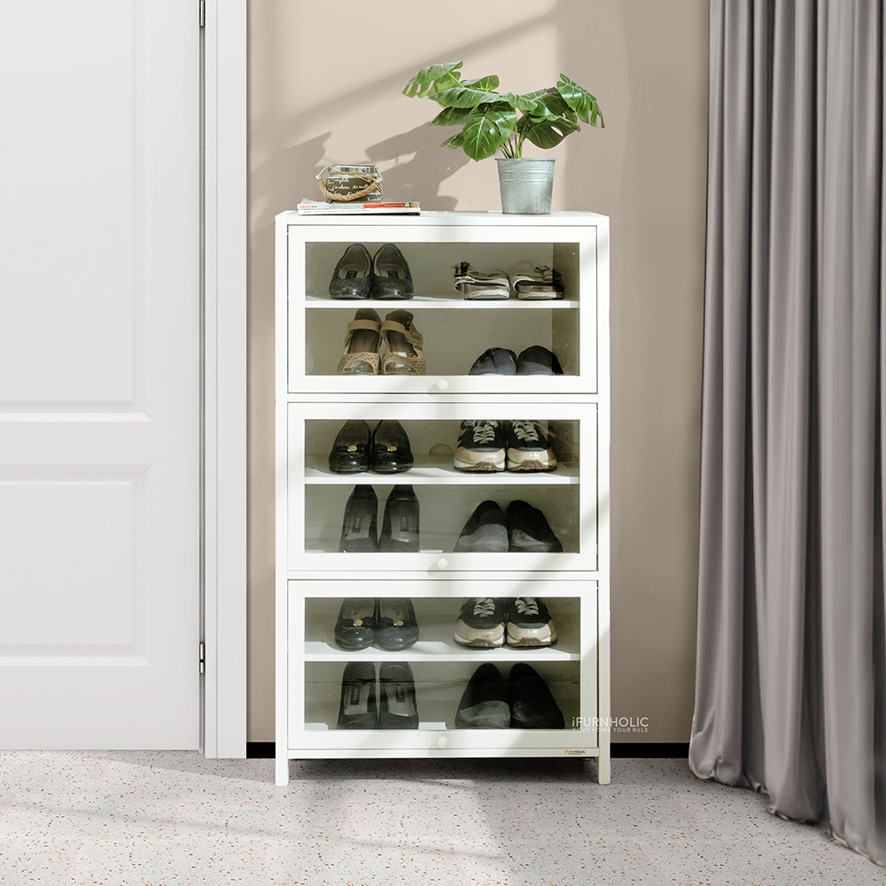 Siena Shoe Cabinet 3 (Ivory)