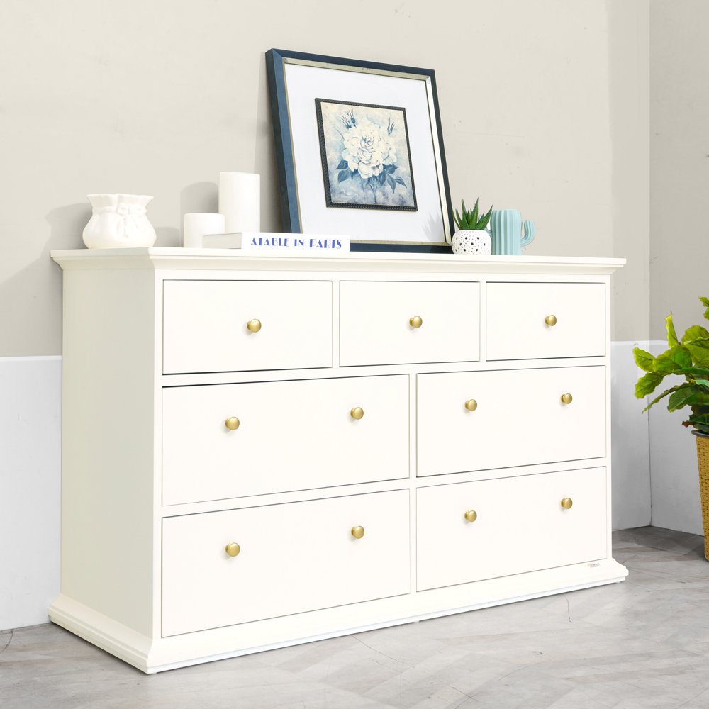 Kamila 7 Drawers (Ivory)
