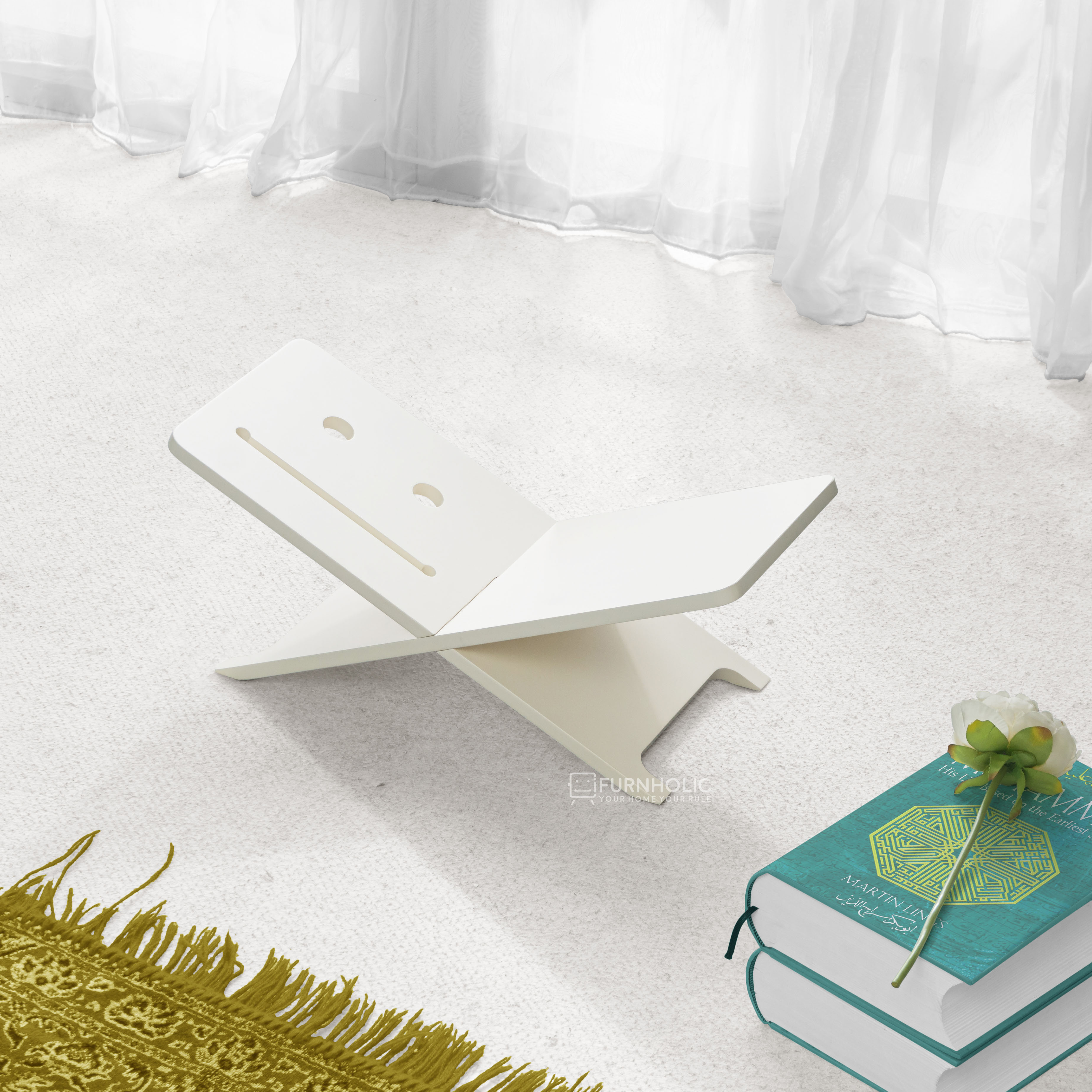 Macaron Rehal Table (Ivory)